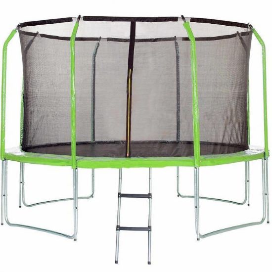 Obrazek Trampolina Comfort z drabinką 366cm zielona 