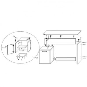 Obrazek Biurko DSB 01 craft złoty/biały