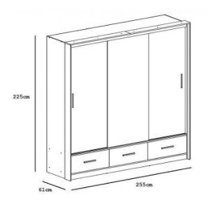 Obrazek Szafa Marsylia 250 grafit