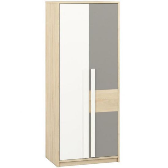 Obrazek Szafa 02 Drop Buk Fjord/Biały/Szara Platyna