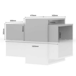 Obrazek Ława Piano SET2-70/KA/70 crystal white