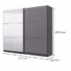 Obrazek Szafa Sierra 220 lustro grafit 11008287