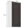 Obrazek Szafka kuchenna STILO grafit mat/biały 40g-90 1f
