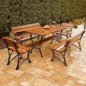 Obrazek  Ławka królewska z podłokietnikami cyprys 