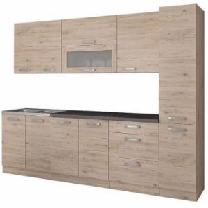 Obrazek Kuchnia Karolina Dąb bordeaux 260 bez blatu