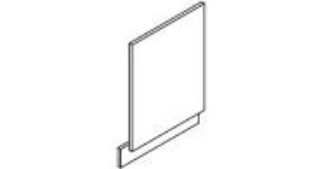 Obrazek Front zmywarki Denis 45po biały satyna mat 