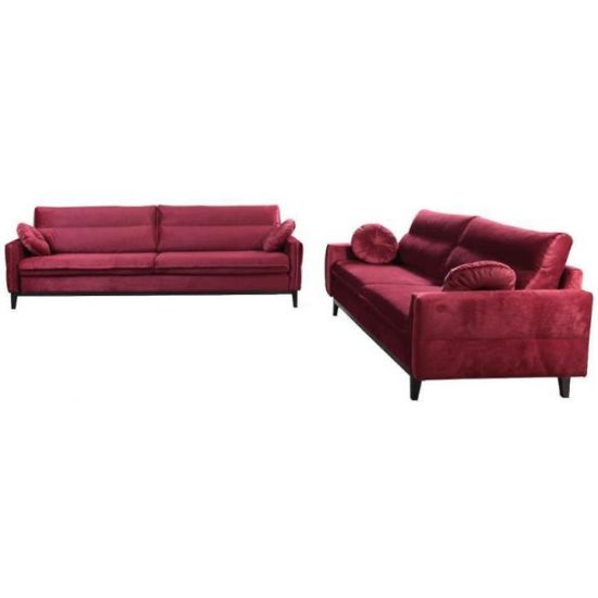 Obrazek Komplet Bellano 3/2/1 Burgundy Kromos 20 drewno wenge