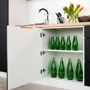 Obrazek Szafka kuchenna Denis dk60 czarny mat/biały 