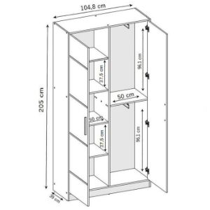 Obrazek Szafa Roj 2D 105 craft złoty