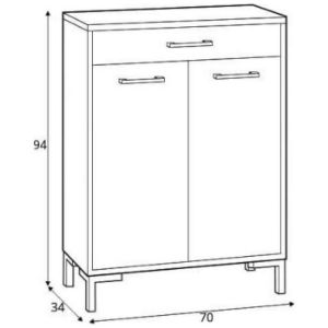 Obrazek Garderoba Nevio 01-03-08 Dąb Artisan