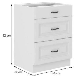 Obrazek Szafka kuchenna STILO biały mat/biały 60d 3s bb