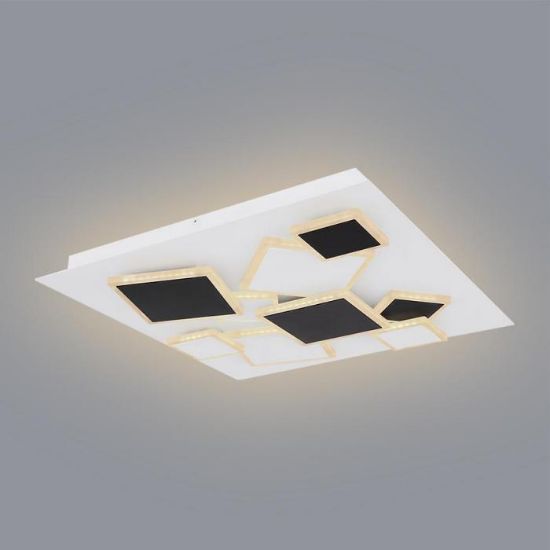 Obrazek Lampa LED 48290-50 CCT 3000-6000K biało-czarna 50X50