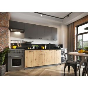 Obrazek Szafka kuchenna Clara W40 P/L szary grafit/artisan