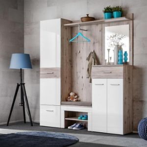 Obrazek Lustro Gustavo TYPE dąb wellington/biały
