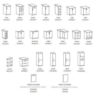 Obrazek Szafka kuchenna Prowansja G80C sosna andersen