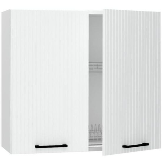 Obrazek Szafka kuchenna Kate w80su alu biały groszek