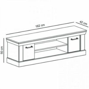 Obrazek Stolik RTV Antica A-15 162 kraft złoty