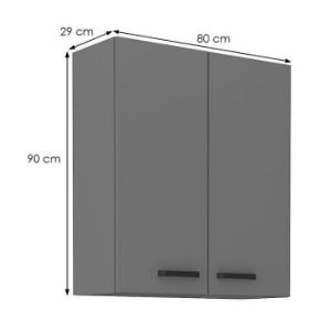 Obrazek Szafka kuchenna NESSA antracyt 80g-90 2f