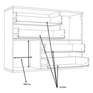 Obrazek Komoda Skive Old Wood Vintage/Beton