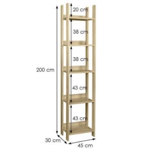 Obrazek Regał ażurowy 45 sosna surowa