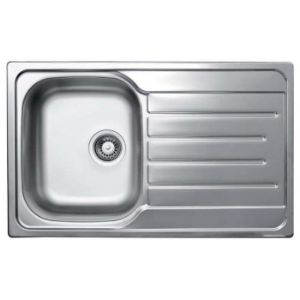 Obrazek Zlewozmywak stalowy jednokomorowy EX338D Len plus syfon