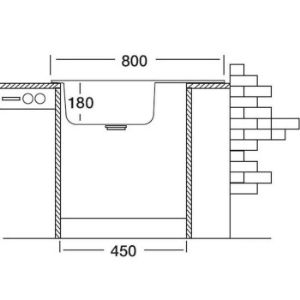 Obrazek Zlewozmywak stalowy jednokomorowy EX338D Len plus syfon