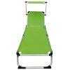 Obrazek Leżak plażowy z daszkiem zielony