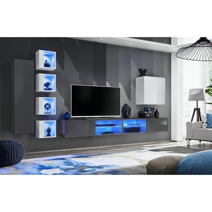 Meblościanka Switch Xxvi Grafit/Biały