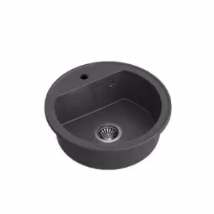 Obrazek Zlew Cuba 210 Steingran czarny 51x18 i syfon