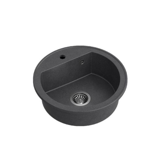 Obrazek Zlew Cuba 210 Steingran czarny 51x18 i syfon