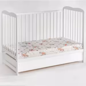 Obrazek Łóżeczko Ala II Plus Szuflada+Materac Białe 