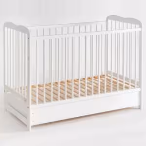 Obrazek Łóżeczko Ala II Plus Szuflada+Materac Białe 