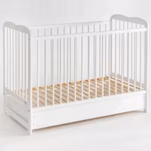 Obrazek Łóżeczko Ala II Plus Szuflada+Materac Białe 