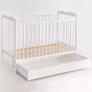 Obrazek Łóżeczko Ala II Plus Szuflada+Materac Białe 