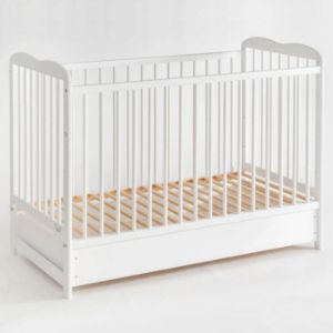 Obrazek Łóżeczko Ala II Plus Szuflada+Materac Białe 