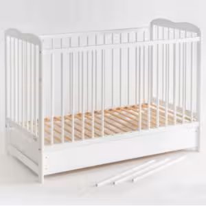 Obrazek Łóżeczko Ala II Plus Szuflada+Materac Białe 