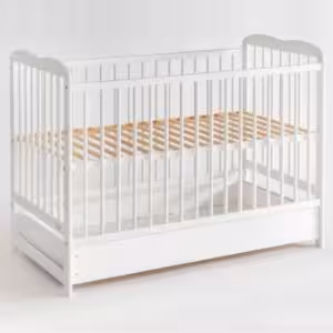 Obrazek Łóżeczko Ala II Plus Szuflada+Materac Białe 