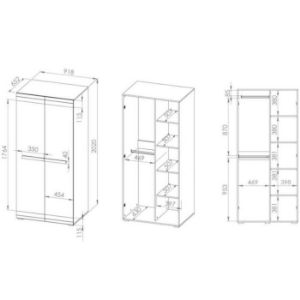 Obrazek Szafa Blanco 01 92 sosna śnieżna//new grey