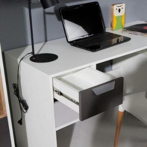 Obrazek Biurko Joker 13 Biały/Grafit/Szary/Dąb Lefkas