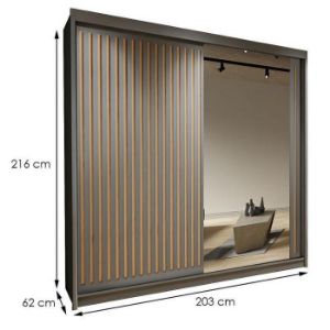 Obrazek Szafa Royal 203 Szara/Lamela Wotan