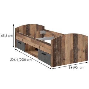 Obrazek Łóżko Oldheaven WNL09-C943 old wood/beton 