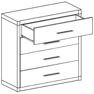 Obrazek Komoda Dallas D4 dąb truflowy