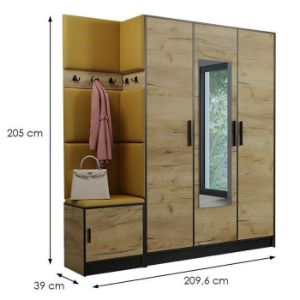 Obrazek Garderoba Roj 14 craft + Kronos 01 miodowy 