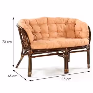 Obrazek Komplet rattanowy Tropicana ciemny brąz/cappucino