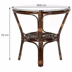 Obrazek Komplet rattanowy Tropicana ciemny brąz/cappucino