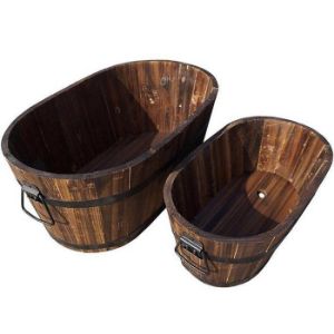 Obrazek Drewniana doniczka 38x21x15 cm