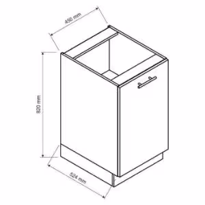 Obrazek Szafka Kuchenna Emily D45 PL zielona mat