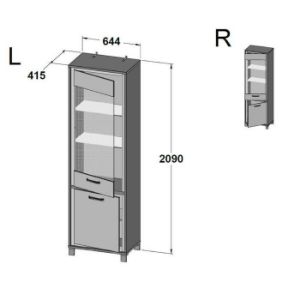 Obrazek Witryna L/P Trondheim 2D TDHV712 Dąb Artisan