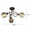 Obrazek Lampa 54357-3 Brąz Ls3