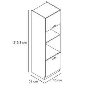 Obrazek Szafka kuchenna Denis d60pk mv 2133 pl biały satyna mat 
